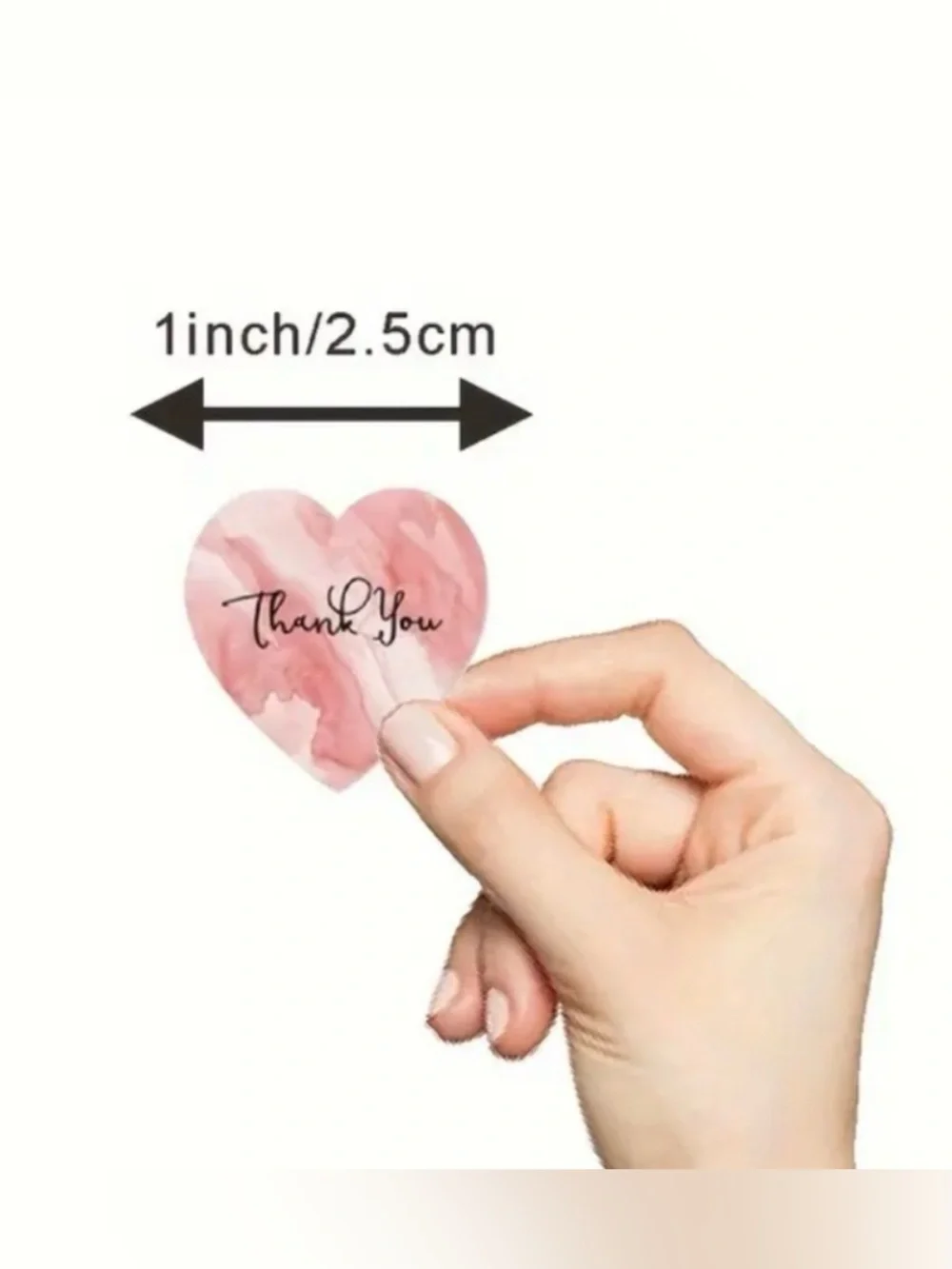 500 stickers $12 • 1” size THANK YOU hearts • brand new